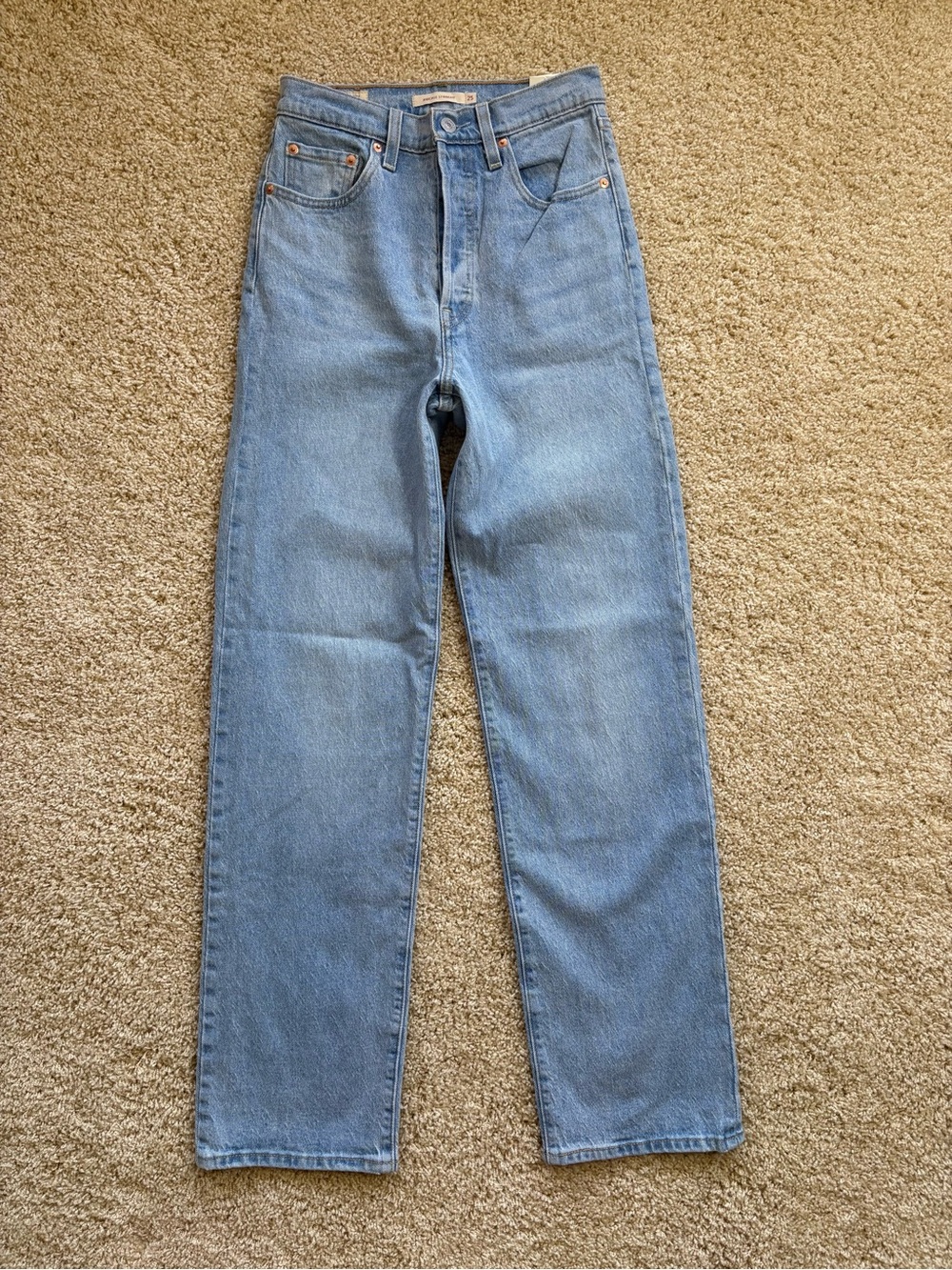 NWT Levi's Premium Ribcage Straight Ankle Jeans - Light Wash Size 25x32